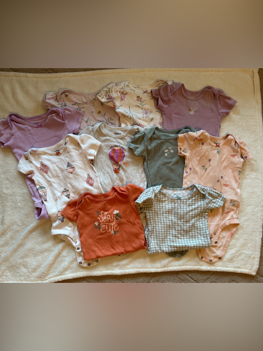 Carter's Solid Orange Baby Bodysuit